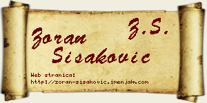 Zoran Šišaković vizit kartica